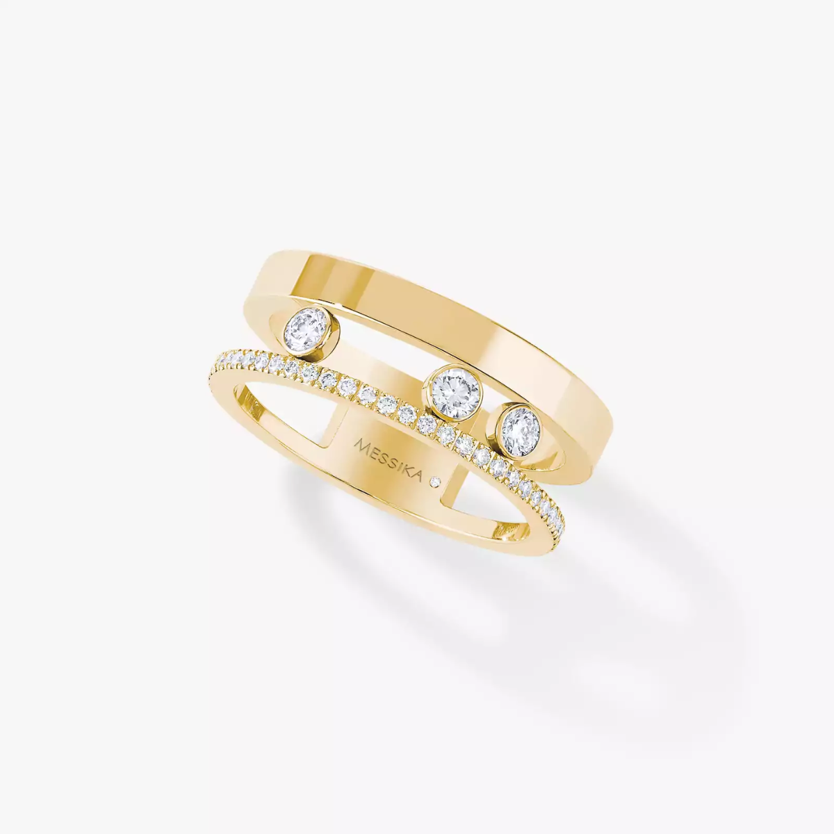 Anel Duplo Romano Move - Ouro 18K