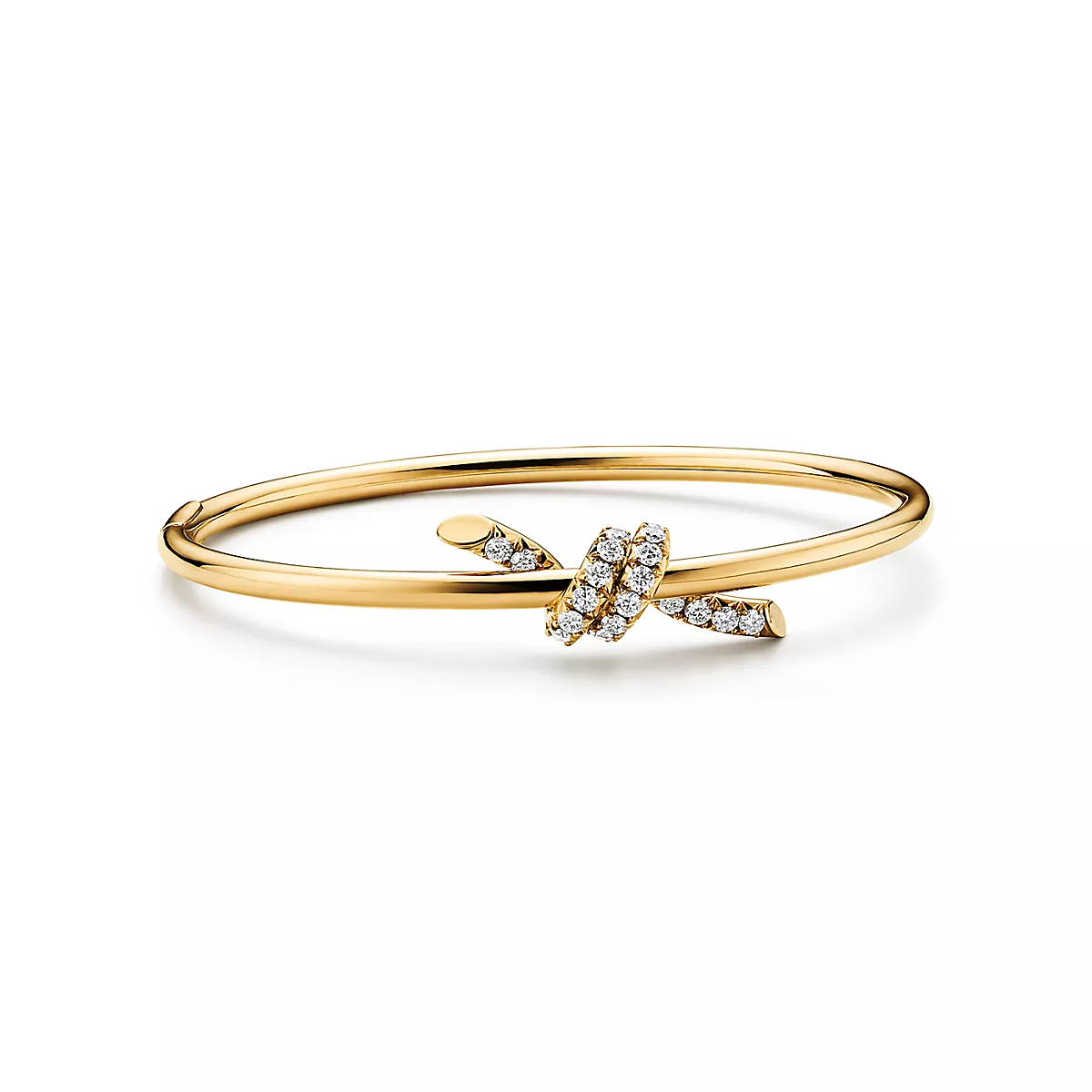 Bracelete Knot Nó Tiffany Cravejado - Ouro 18K