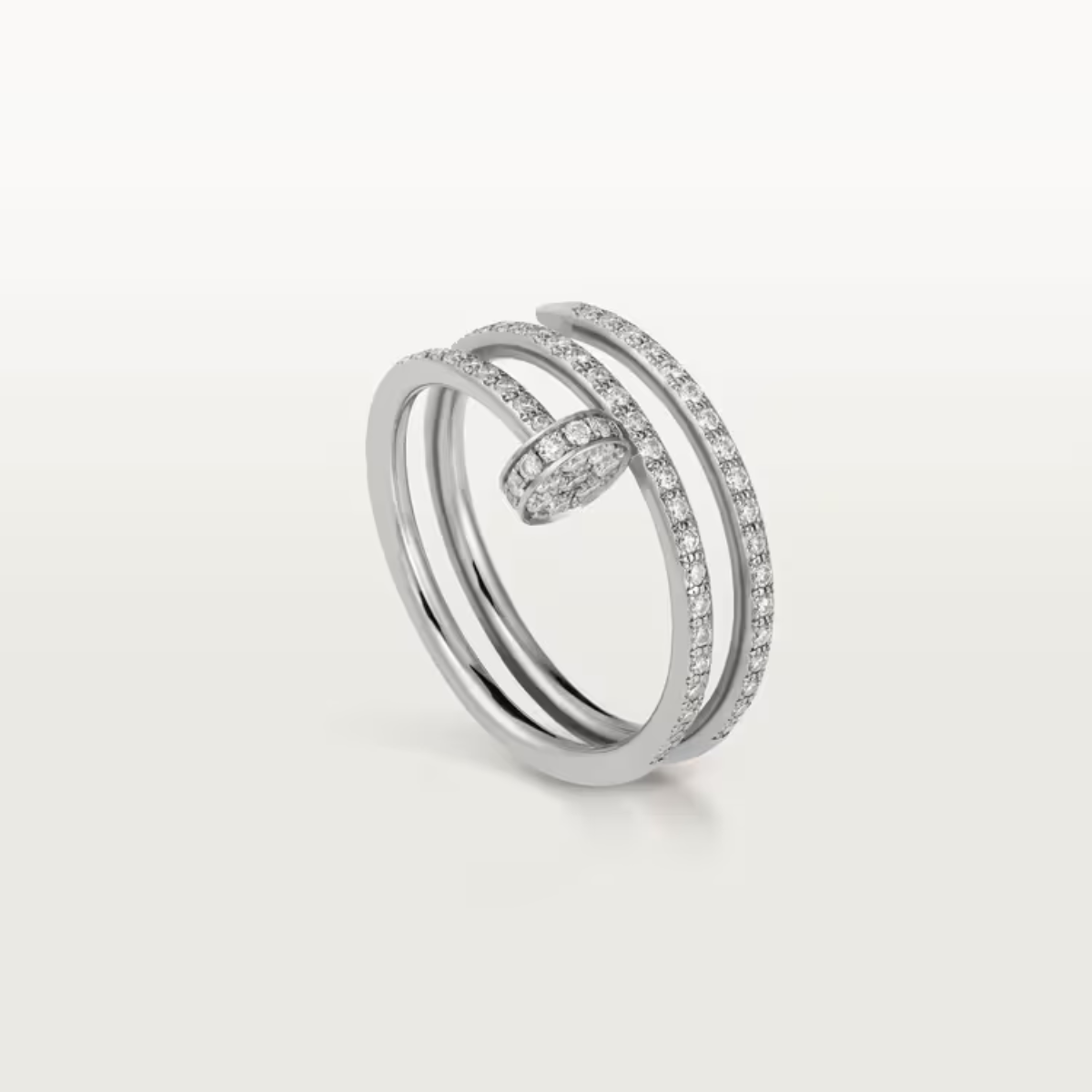 Anel Classic Triplo Prego Juste un Clou Cravejado - Prata 925