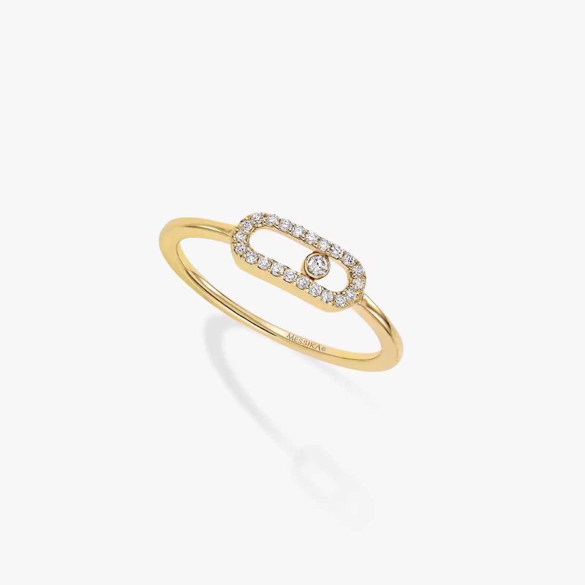 Anel Fino Uno Move Pavé - Ouro 18K