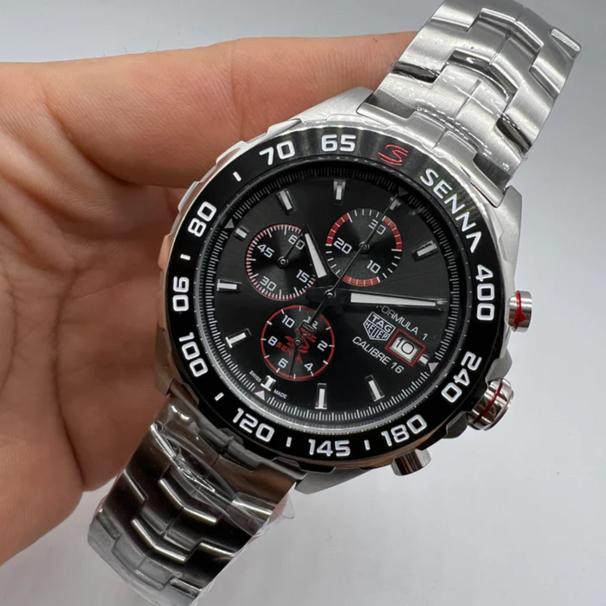 Relógio T.H Formula 1 Senna Edição Especial - Prata 925