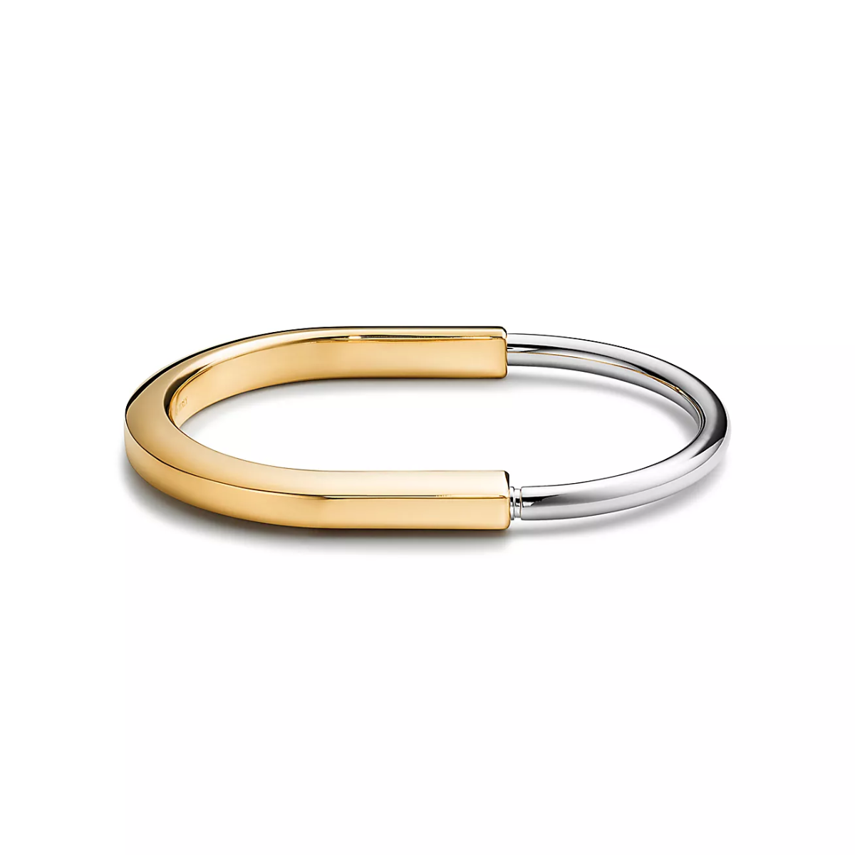 Bracelete Lock Cadeado Prata 925 com Ouro 18K