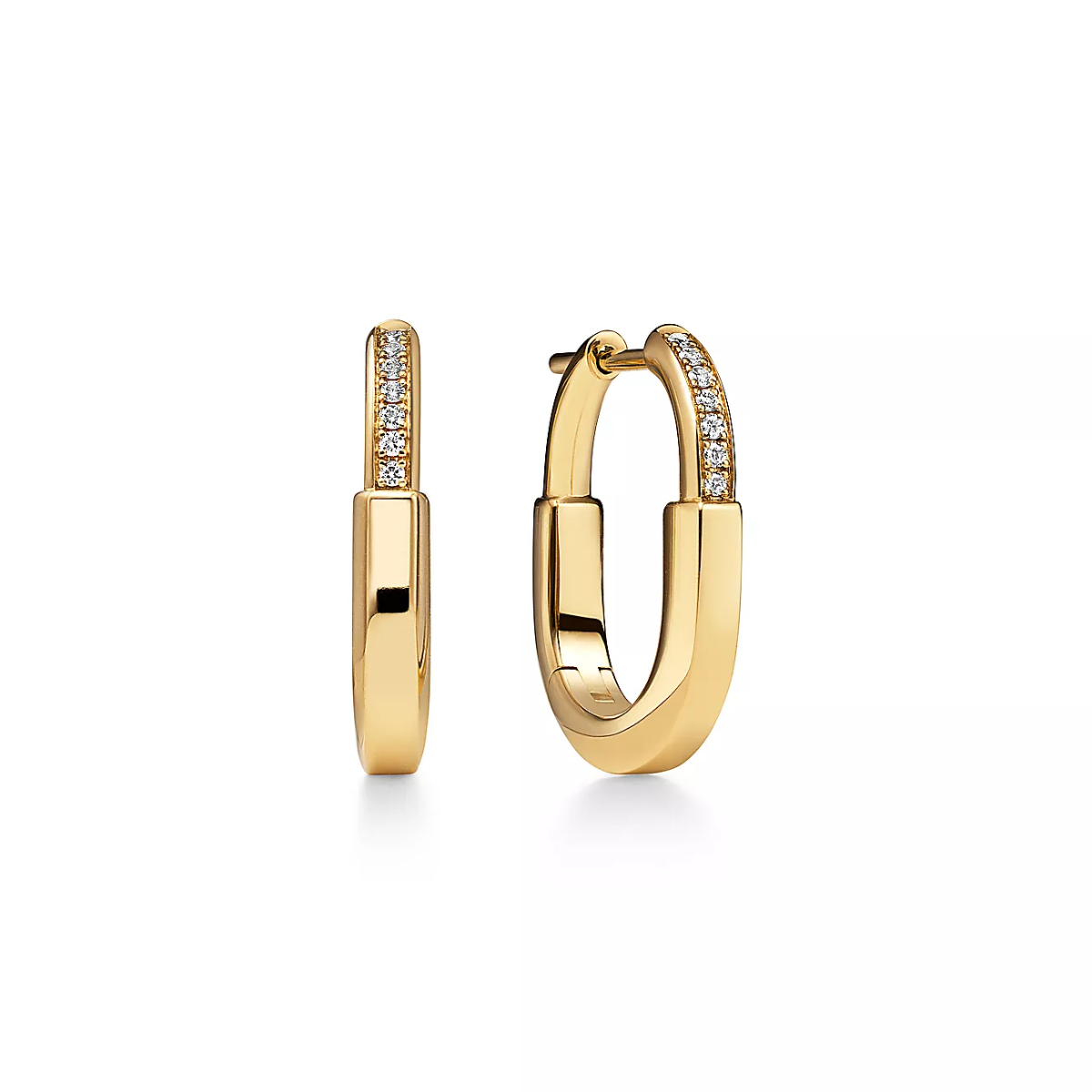 Brinco Lock Cadeado Cravejado - Ouro 18K