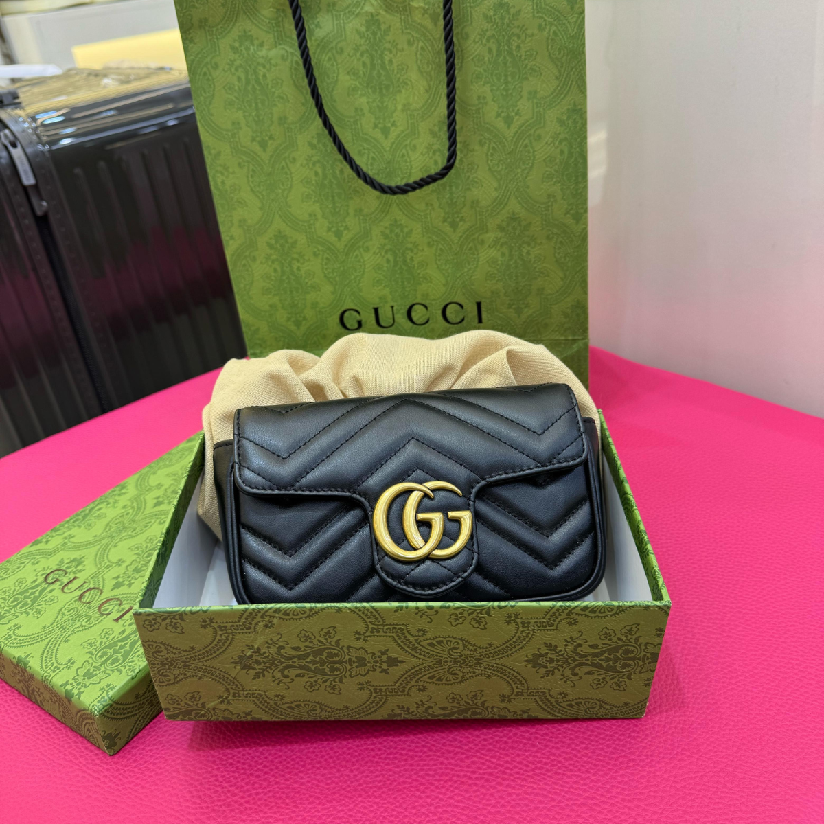 Bolsa Mini Marmont Preto