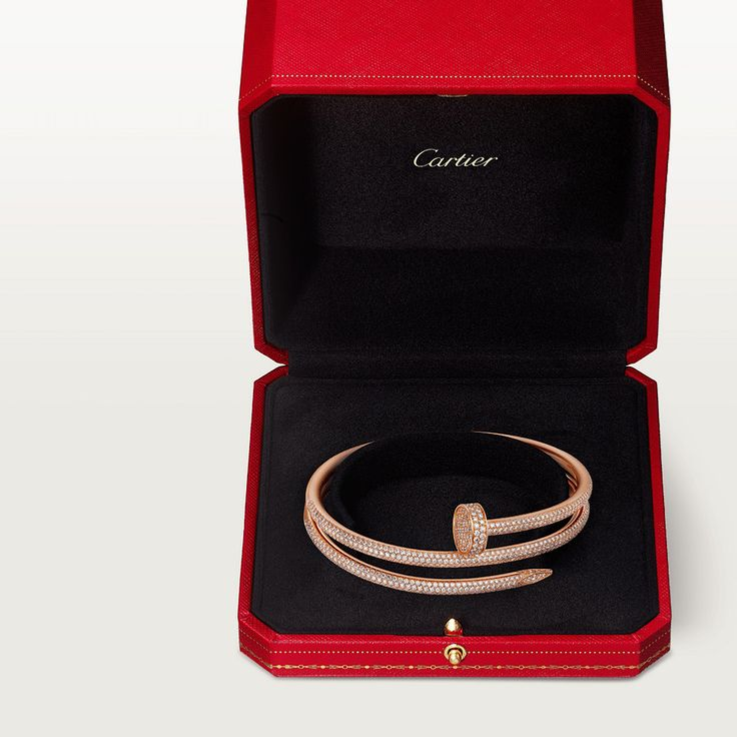 Bracelete Triplo Prego Juste un Clou Cravejado - Ouro rose