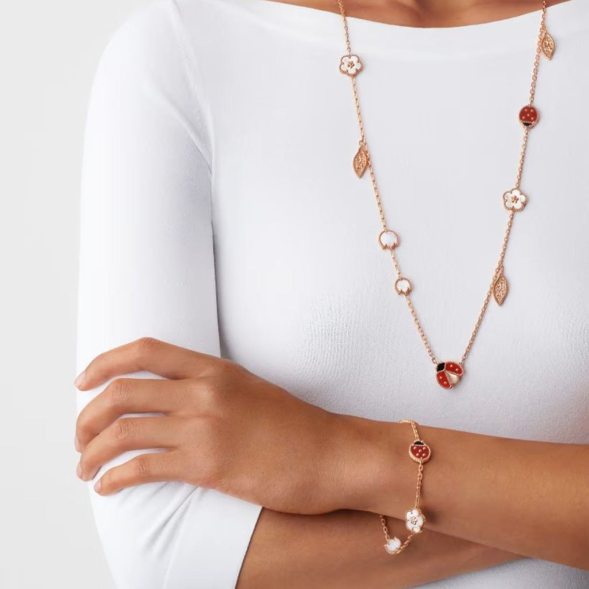 Pulseira VCA 5 Motivos Lucky Spring - Ouro Rose