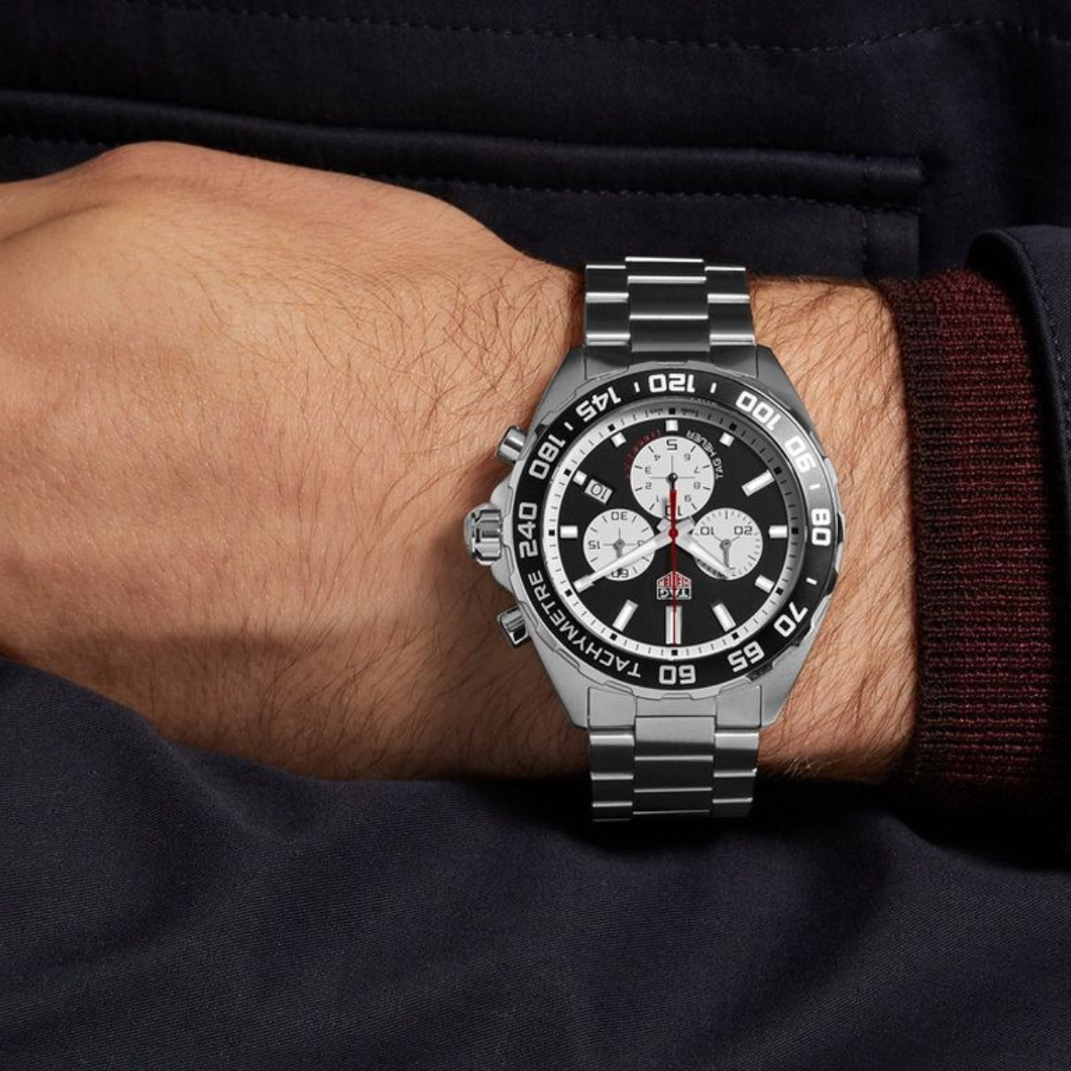 Relógio T.H Formula 1 Chronograph Fundo Preto