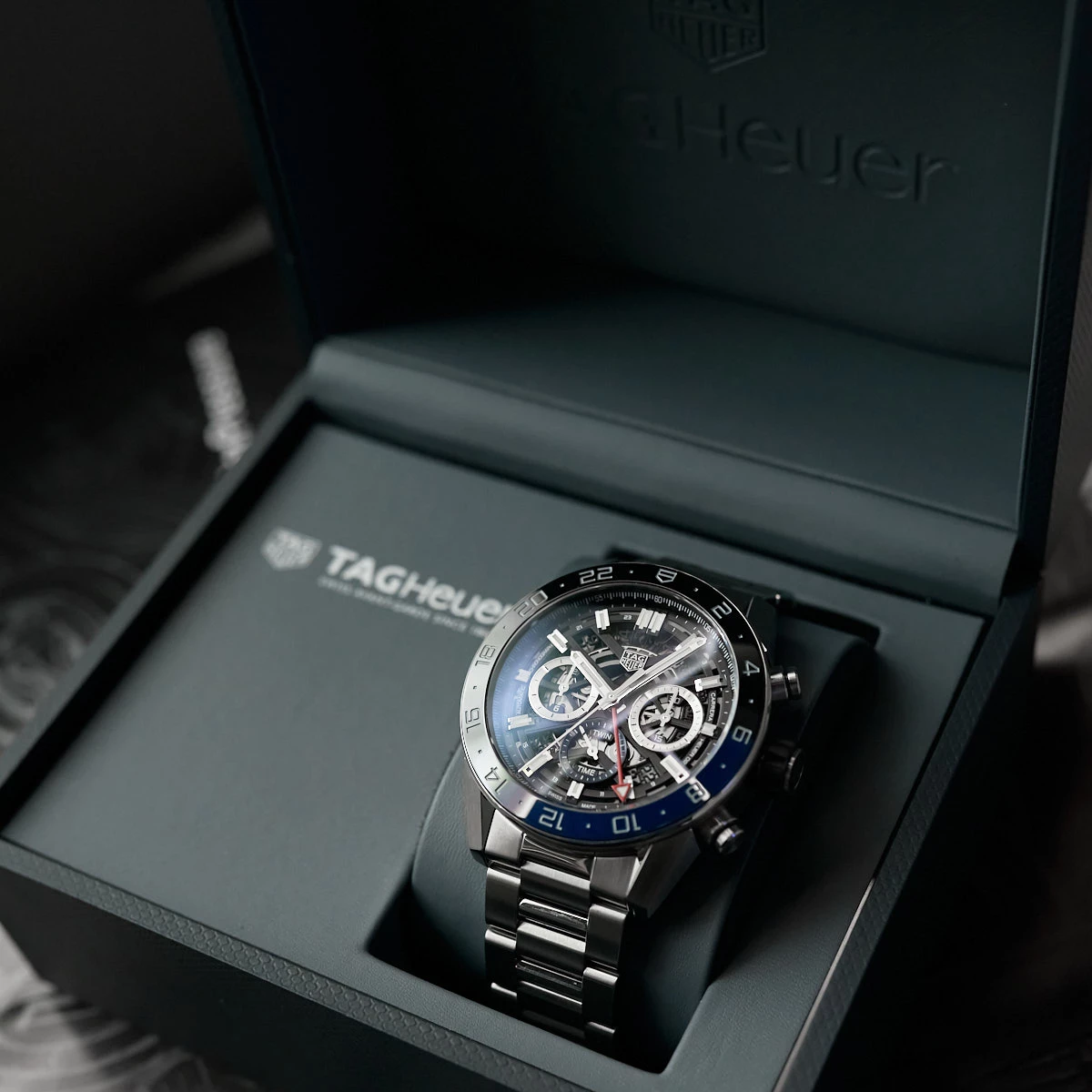 Relógio T.H Carrera GMT Twin Time Azul e Preto