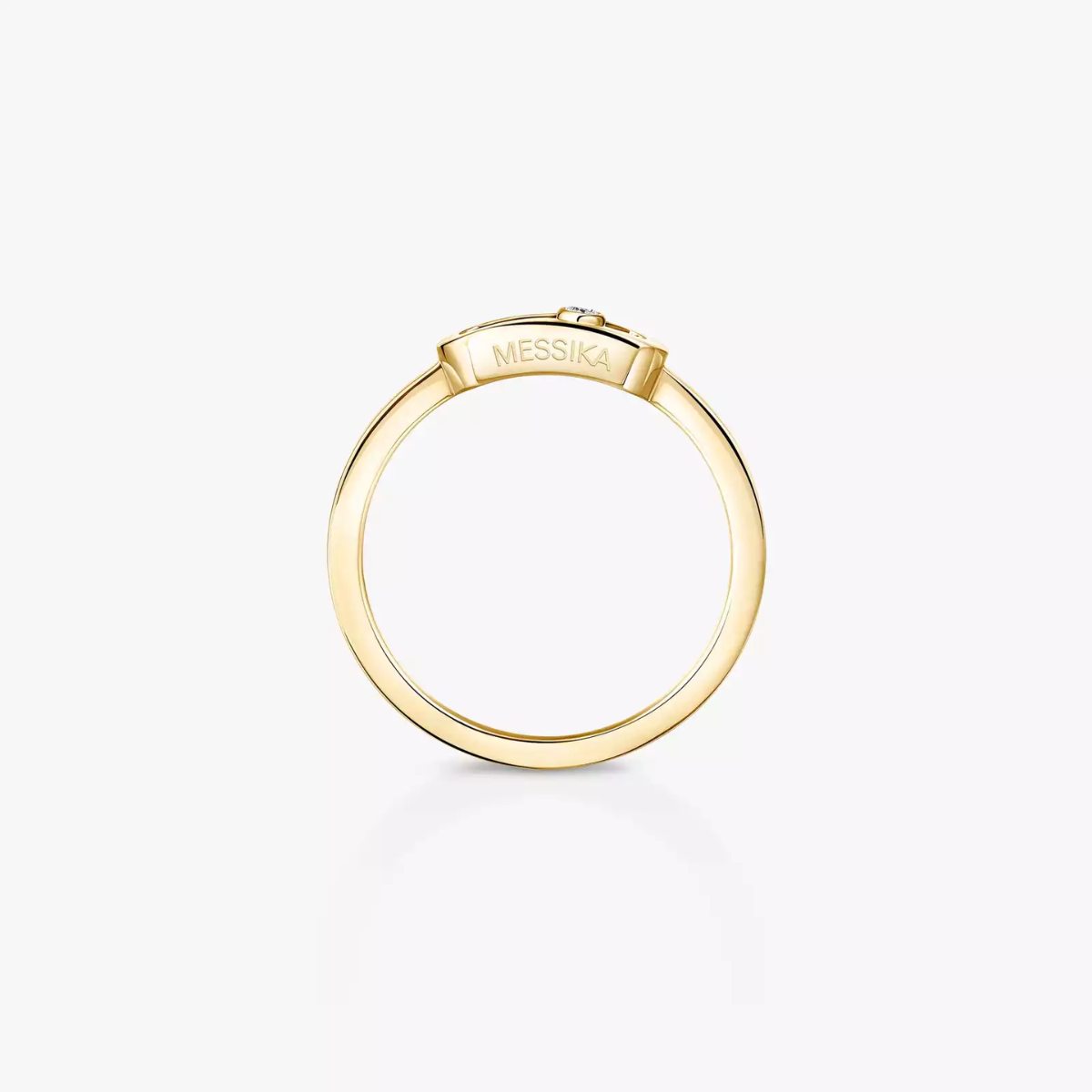 Anel Fino Uno Move Pavé - Ouro 18K