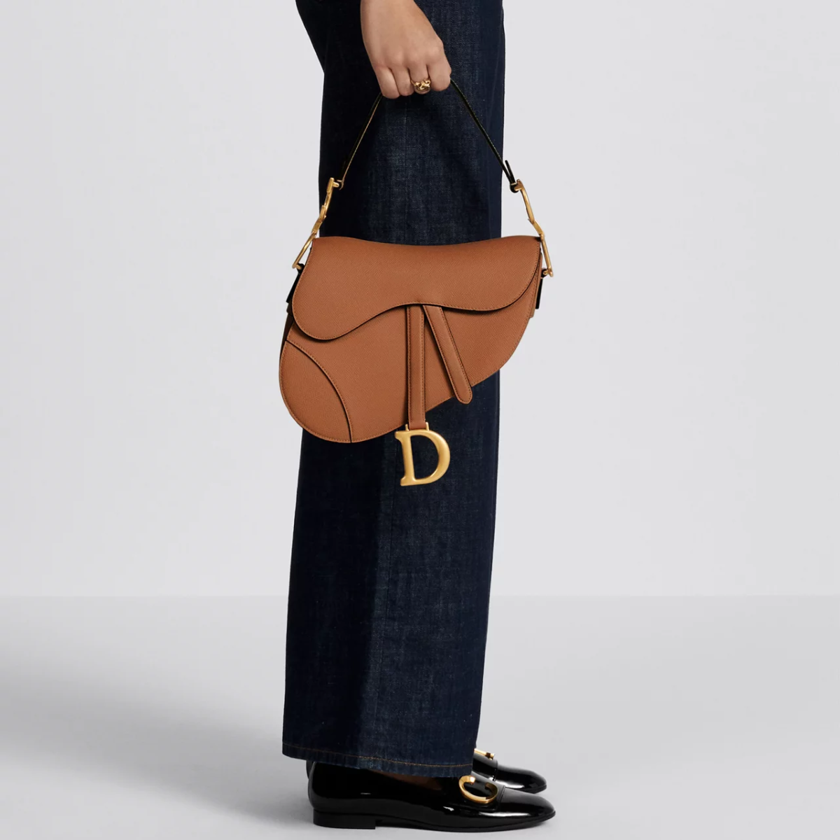Bolsa Saddle Couro Marrom