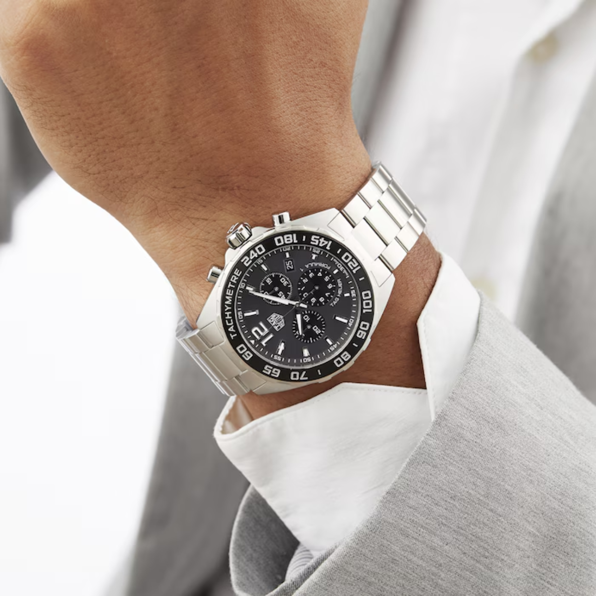 Relógio T.H Formula 1 Chronograph Fundo Cinza