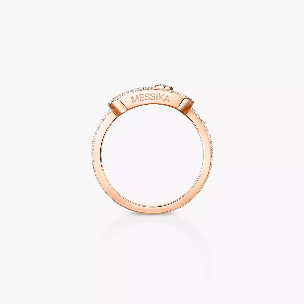 Anel Fino Uno Move Pavé - Ouro Rose