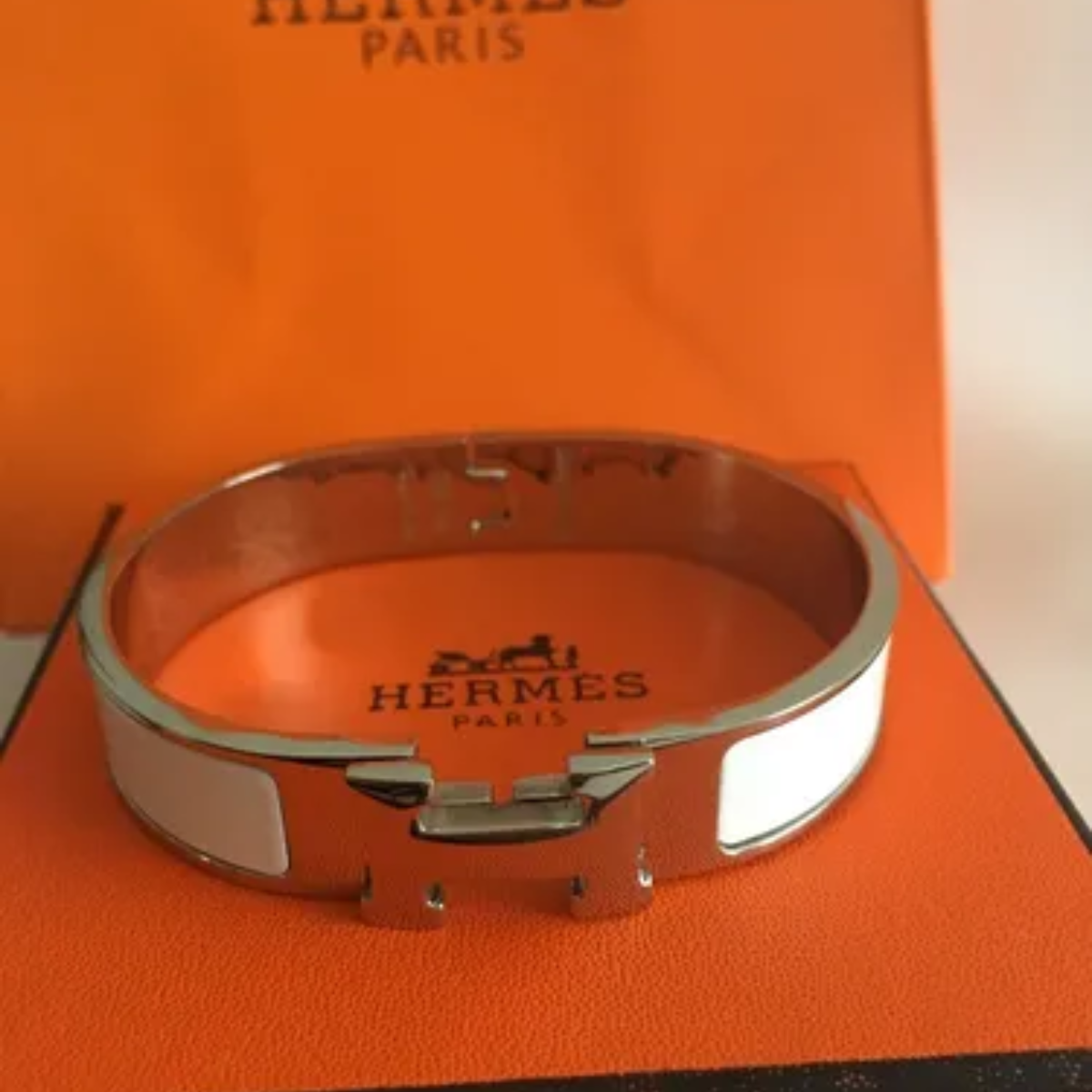 Pulseira Clic H Branco - Prata 925