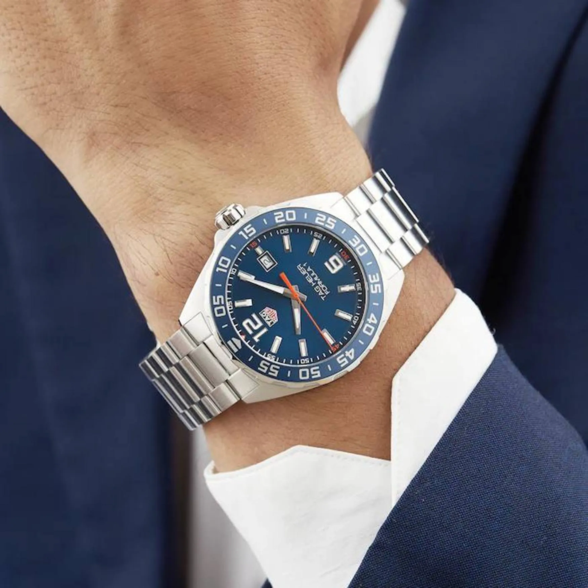 Relógio T.H Formula 1 Date Fundo Azul