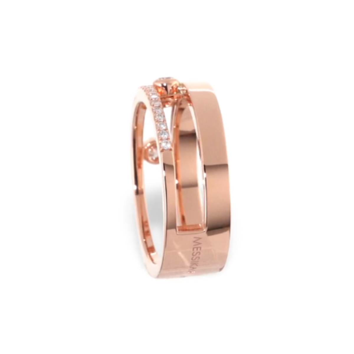 Anel Duplo Romano Move - Ouro Rose