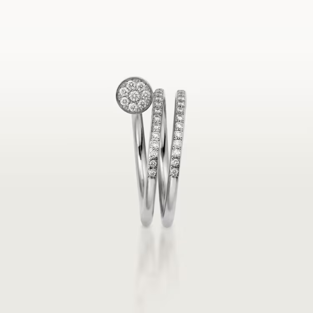 Anel Classic Triplo Prego Juste un Clou Cravejado - Prata 925