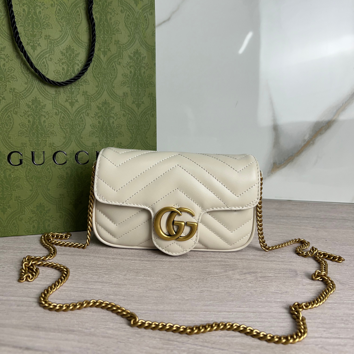 Bolsa Mini Marmont Branco
