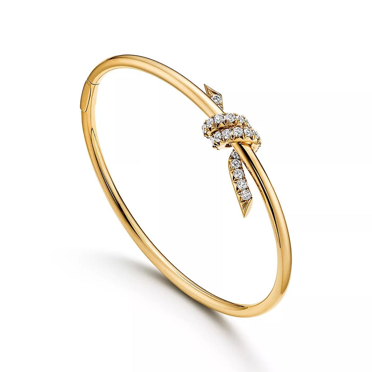 Bracelete Knot Nó Tiffany Cravejado - Ouro 18K