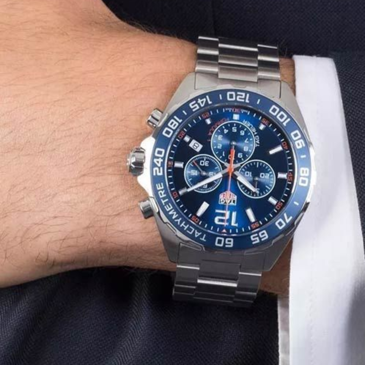 Relógio T.H Formula 1 Chronograph Fundo Azul