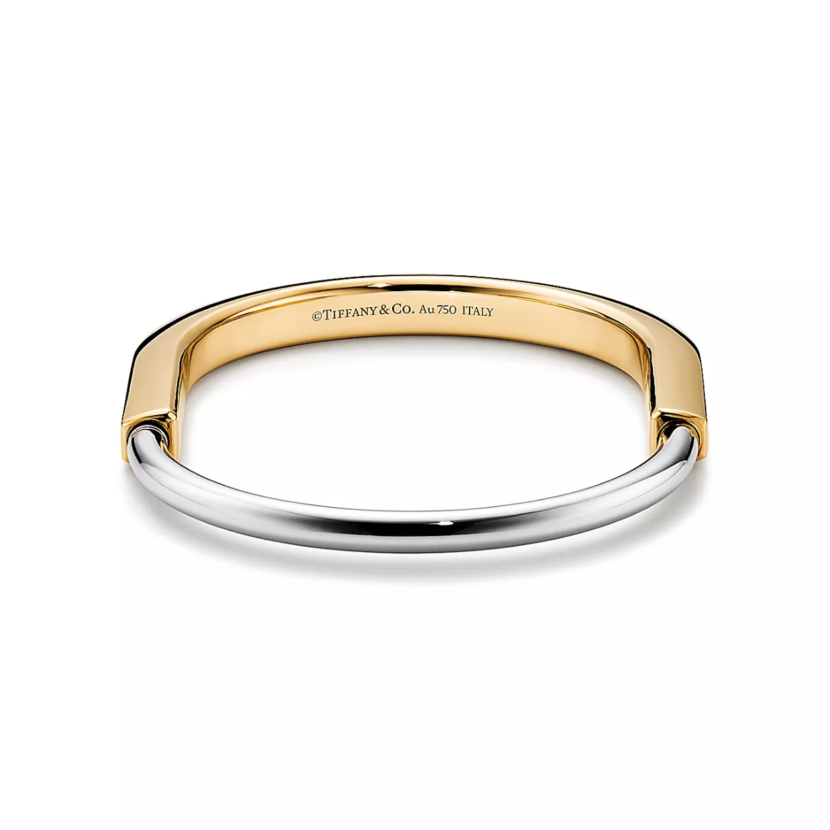 Bracelete Lock Cadeado Prata 925 com Ouro 18K