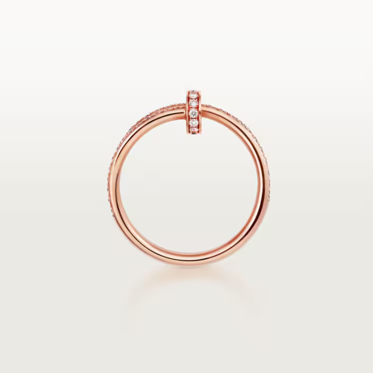Anel Classic Triplo Prego Juste un Clou Cravejado - Ouro Rose