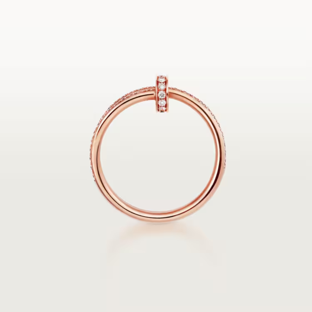 Anel Classic Triplo Prego Juste un Clou Cravejado - Ouro Rose