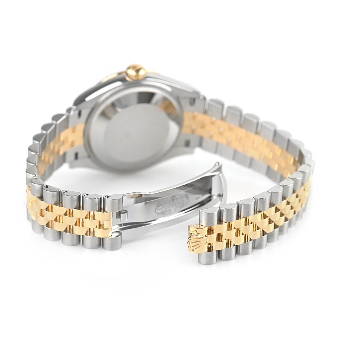 Relógio Datejust 31mm Pedras Two Tone Mostrador Dourado