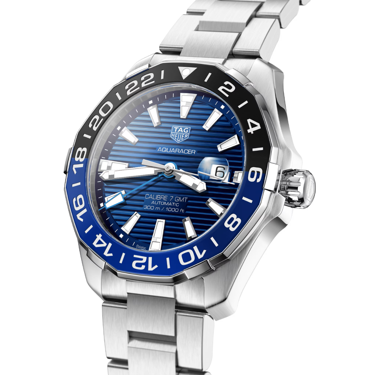 Relógio T.H Aquaracer Azul e Preto GMT "Batman"