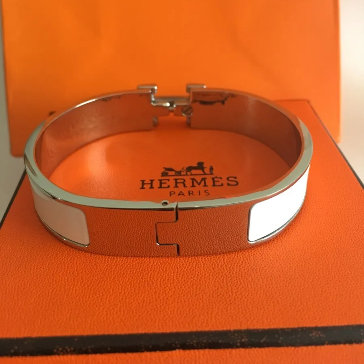 Pulseira Clic H Branco - Prata 925