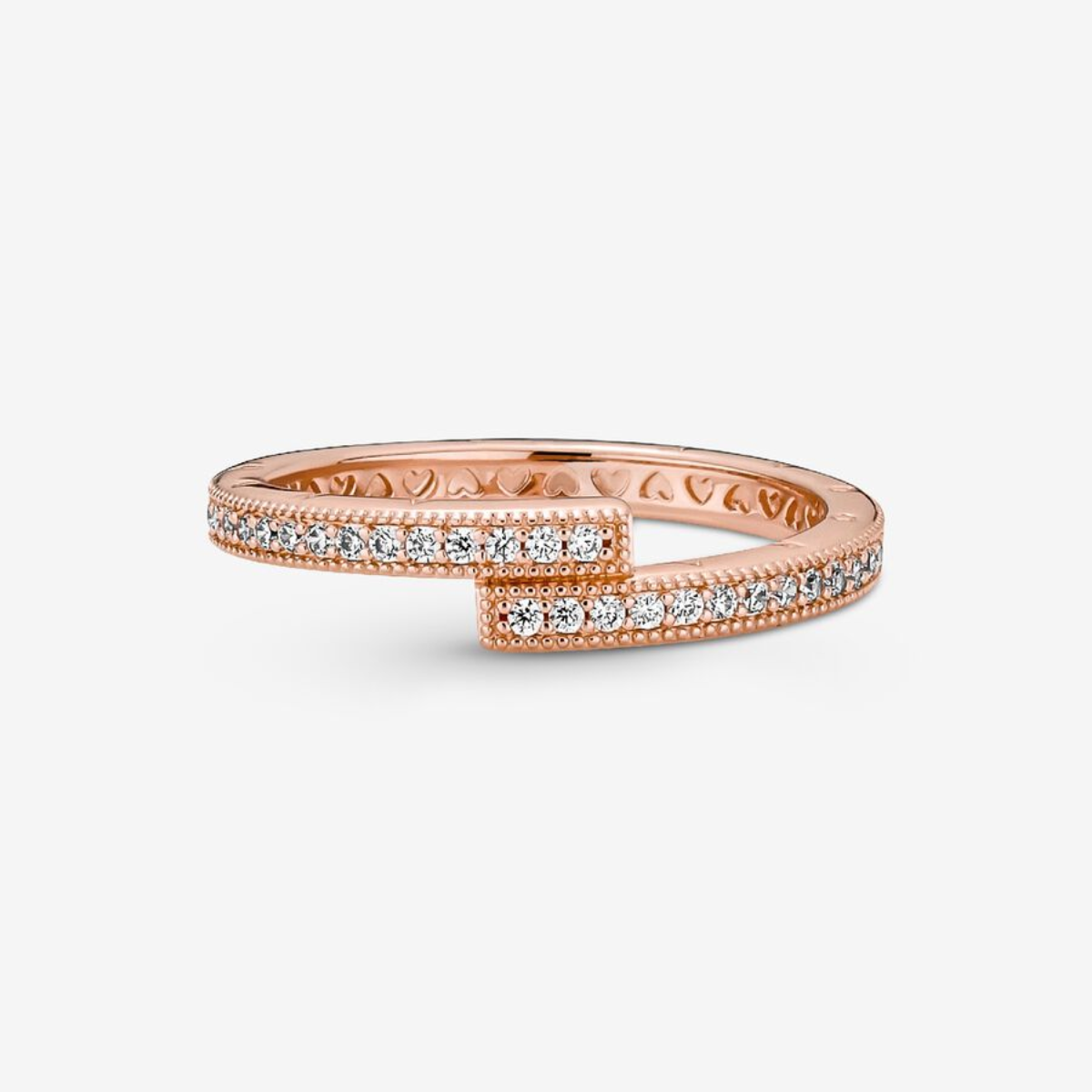 Anel Sobreposto Cravejado - Ouro Rose