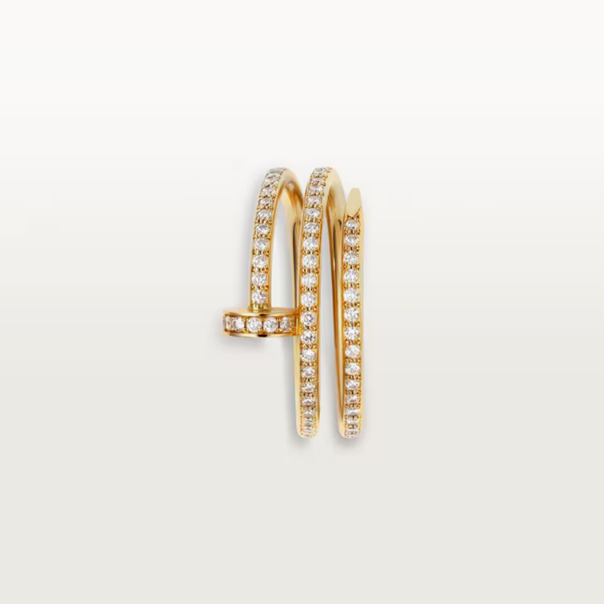 Anel Classic Triplo Prego Juste un Clou Cravejado - Ouro 18K