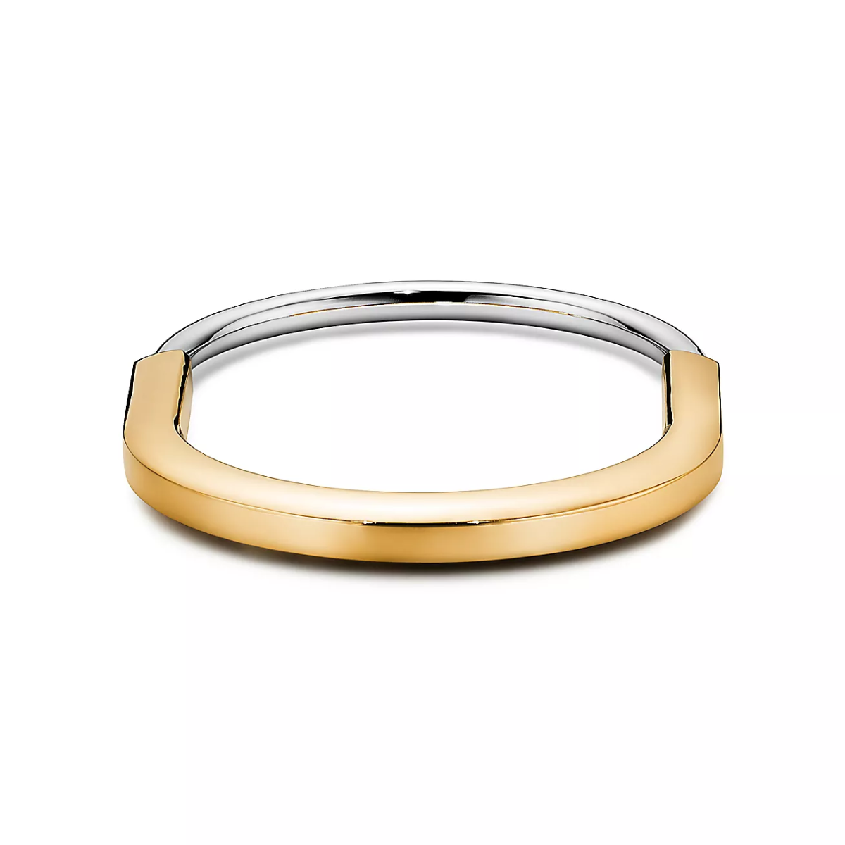 Bracelete Lock Cadeado Prata 925 com Ouro 18K