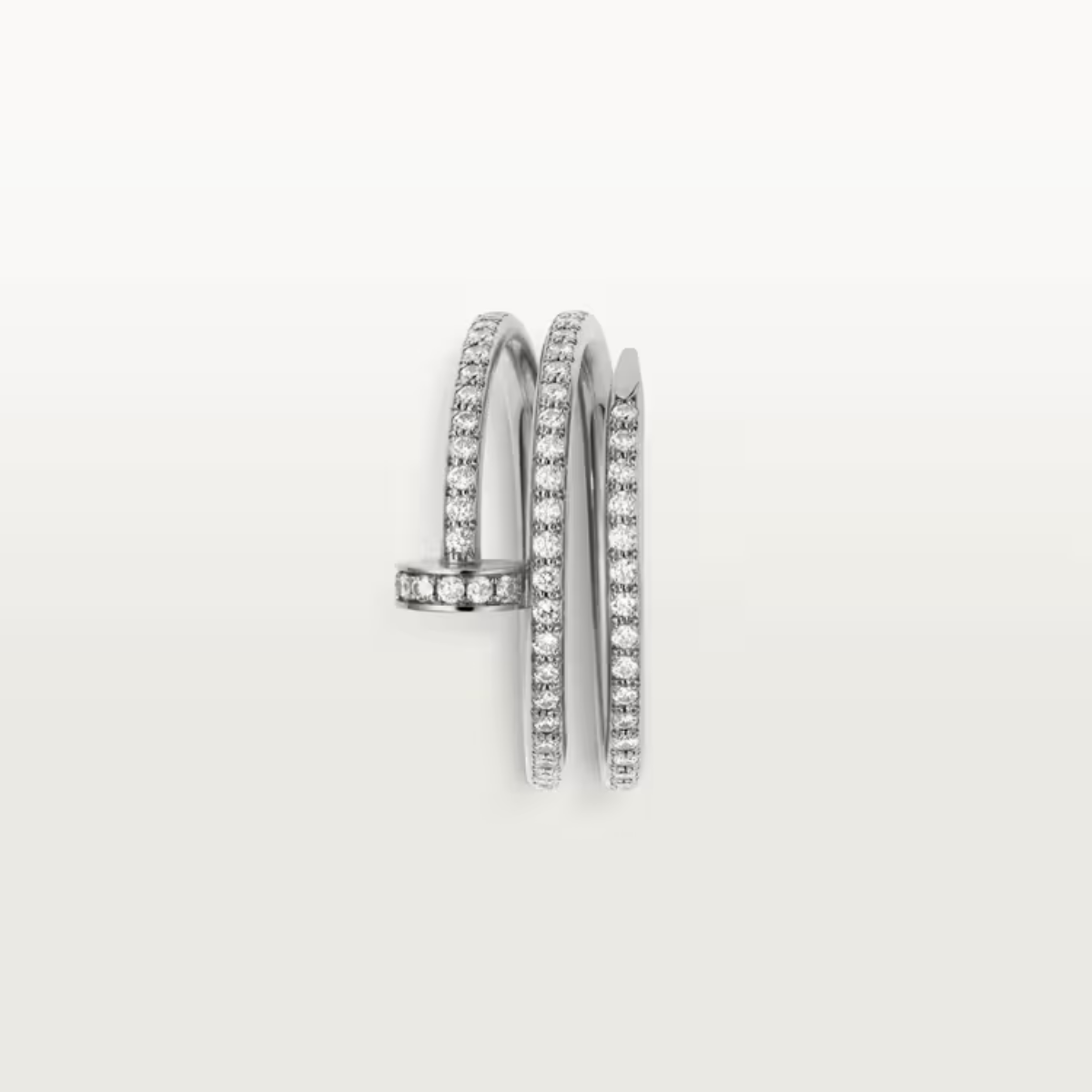 Anel Classic Triplo Prego Juste un Clou Cravejado - Prata 925