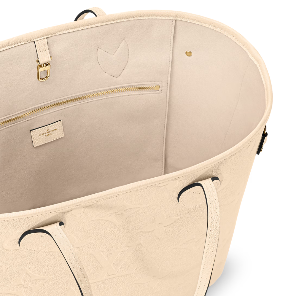 Bolsa LV Tote Neverfull MM Creme