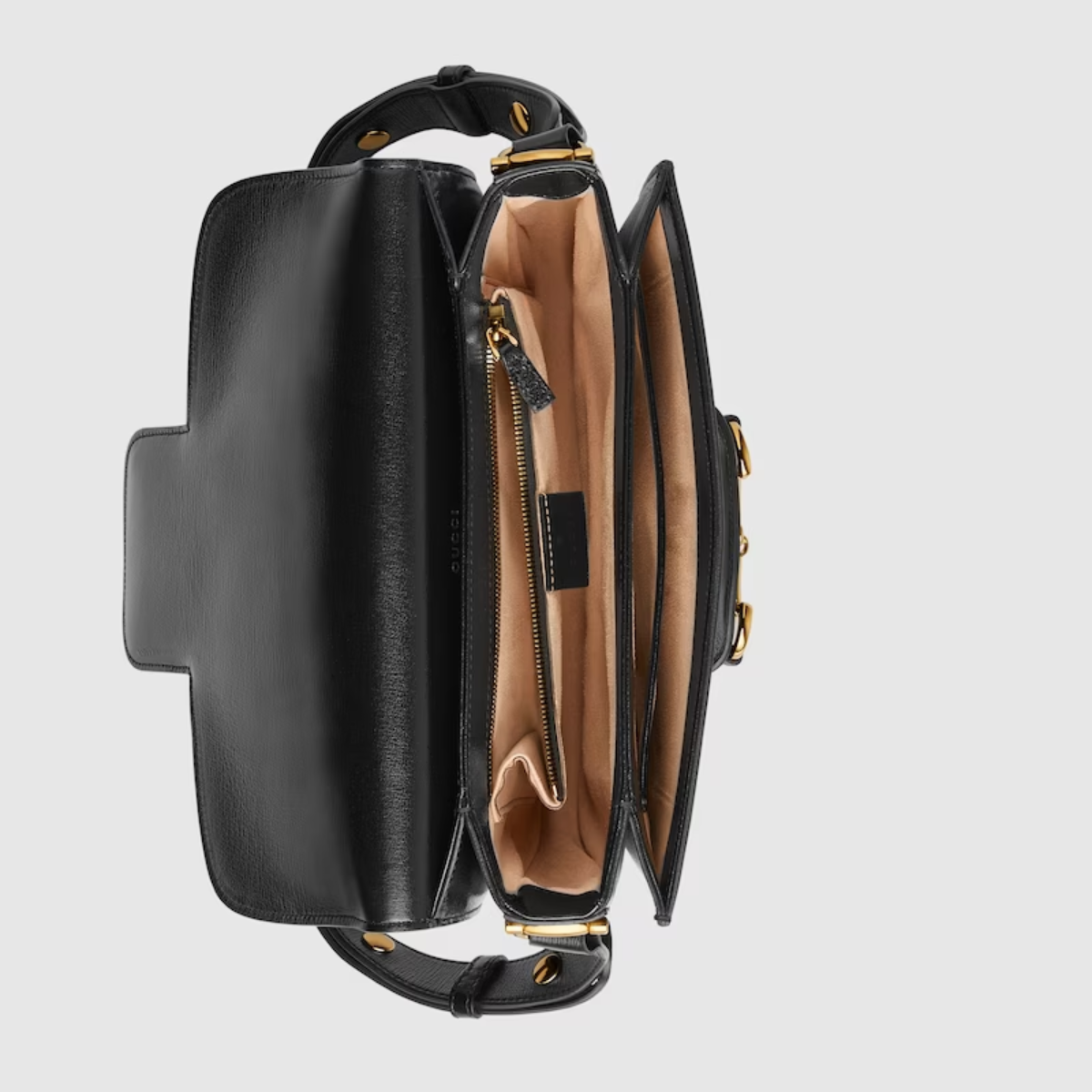 Bolsa De Ombro Horsebit 1955 Médio Preto