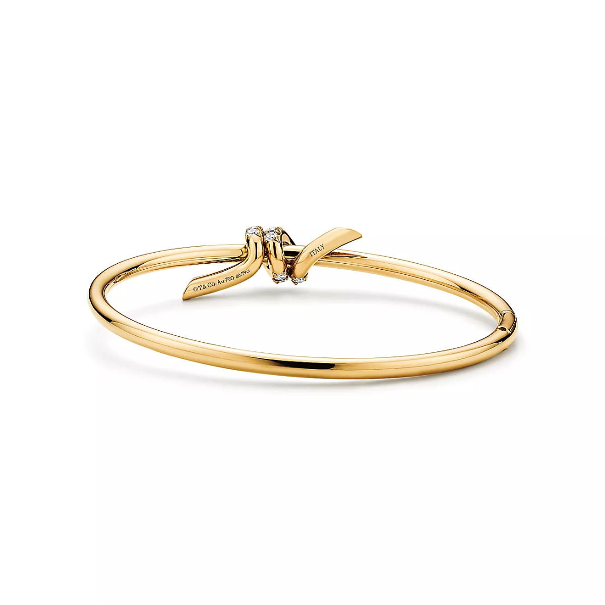 Bracelete Knot Nó Tiffany Cravejado - Ouro 18K