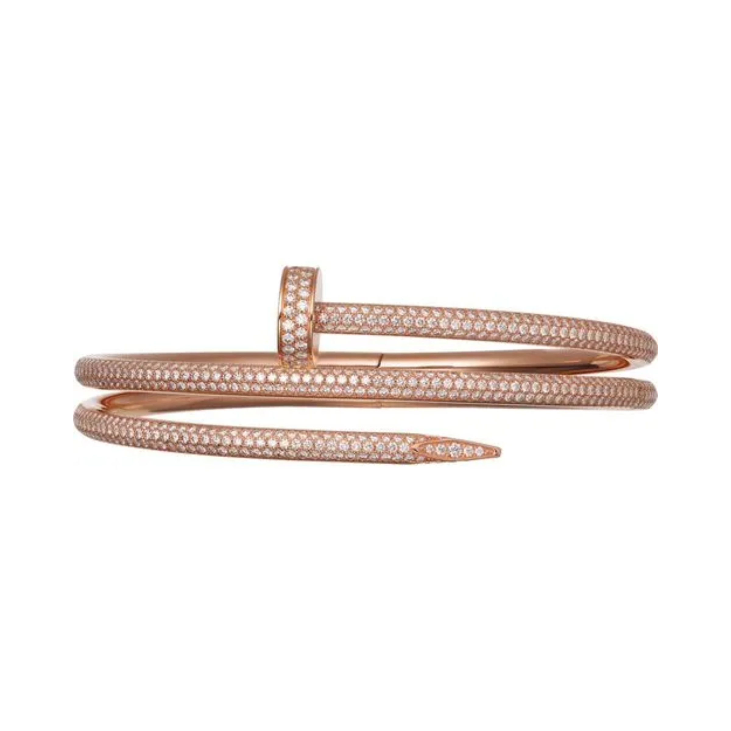 Bracelete Triplo Prego Juste un Clou Cravejado - Ouro rose