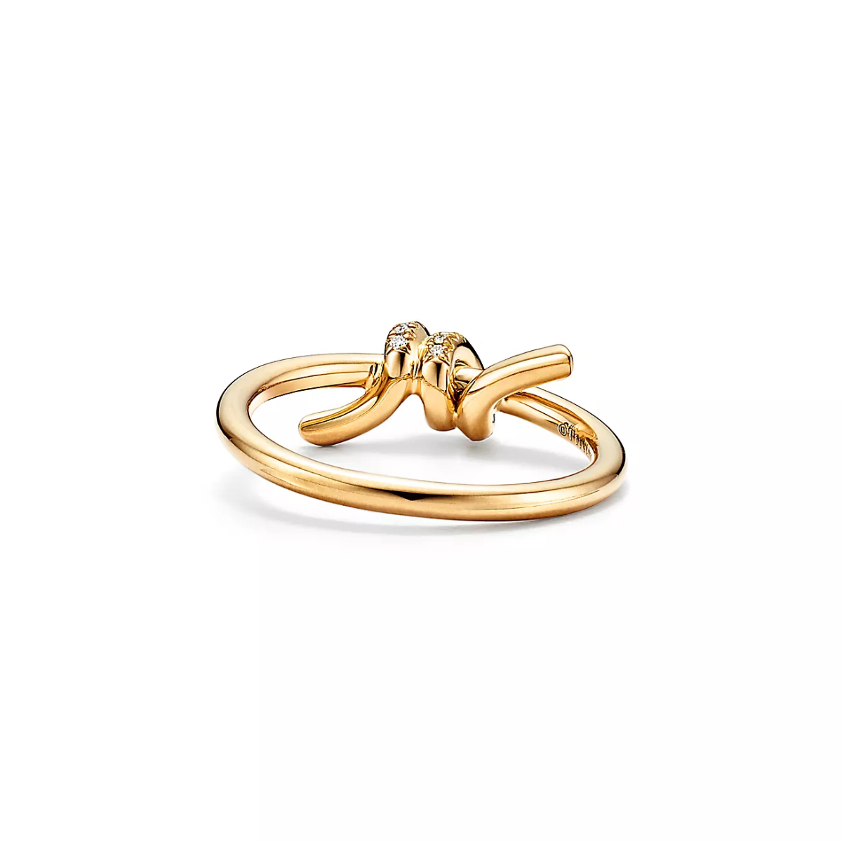 Anel Knot Nó Cravejado - Ouro 18k