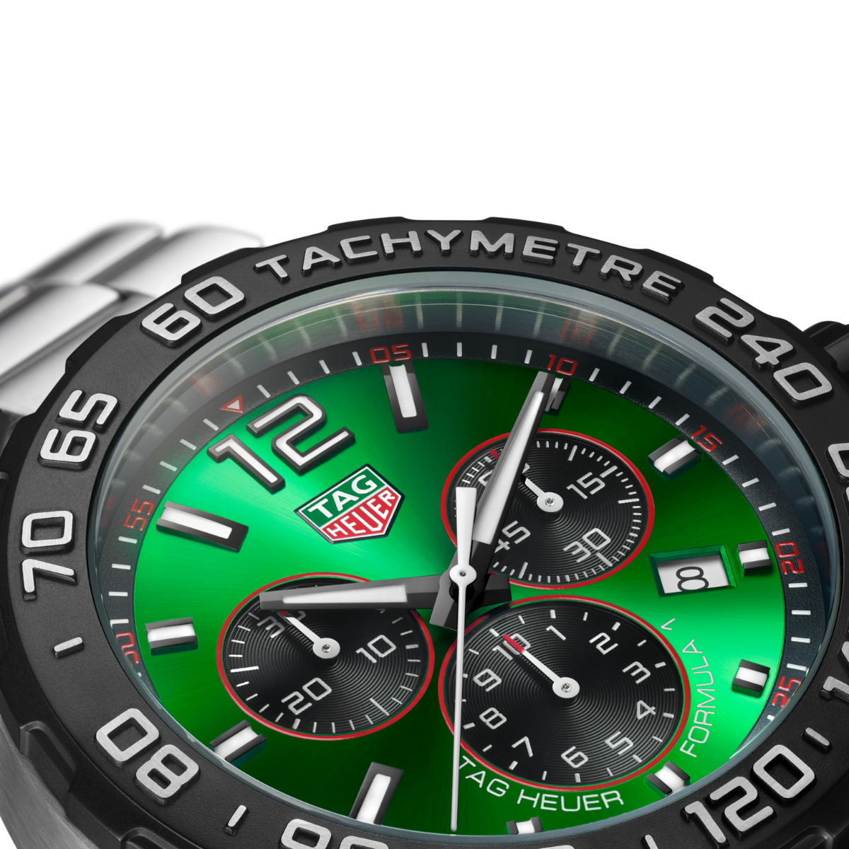 Relógio T.H Formula 1 Tachymetre Fundo Verde