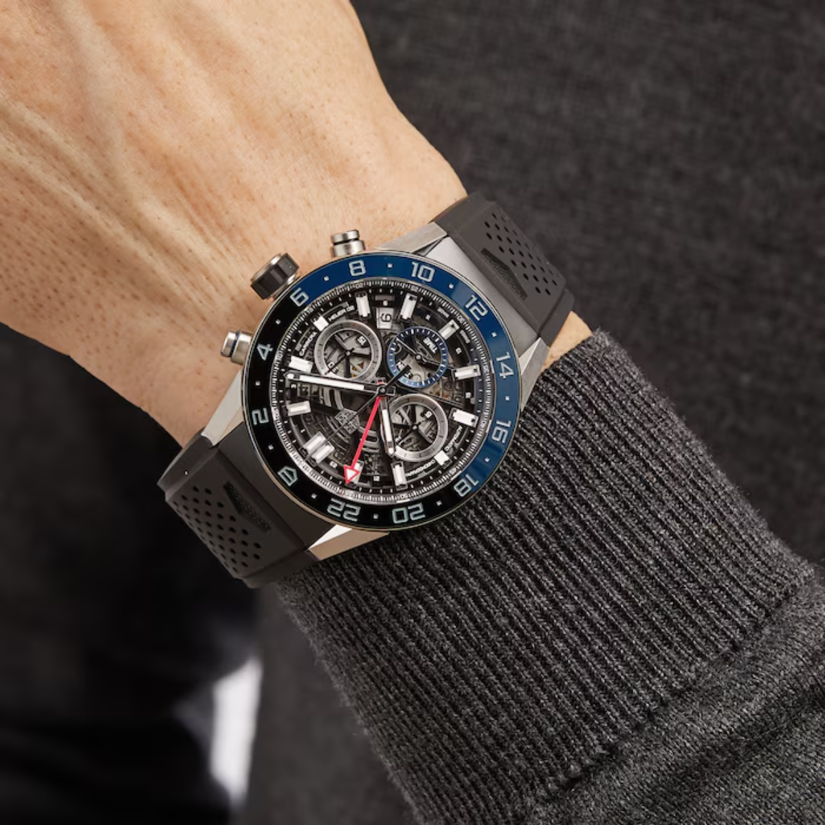 Relógio T.H Carrera GMT Twin Time Azul e Preto