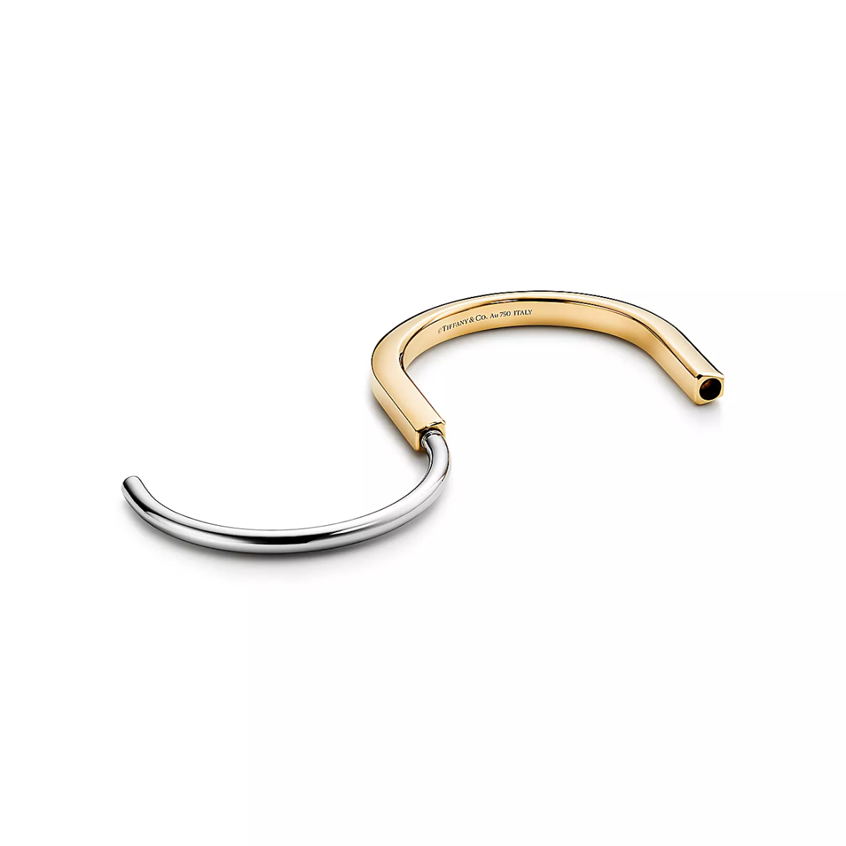 Bracelete Lock Cadeado Prata 925 com Ouro 18K