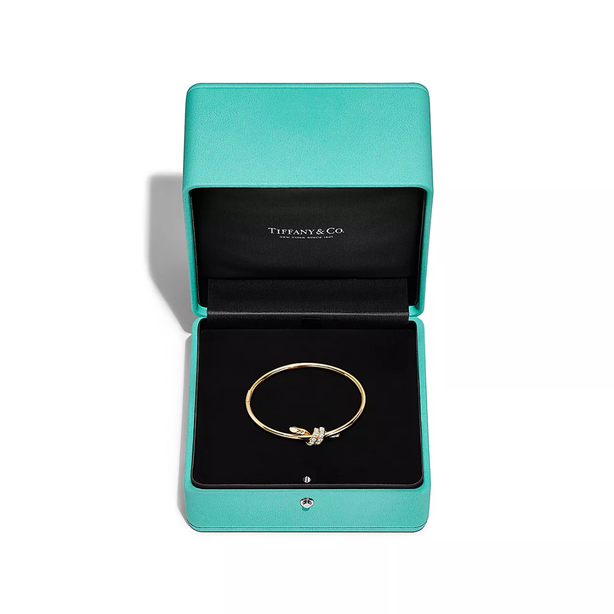 Bracelete Knot Nó Tiffany Cravejado - Ouro 18K