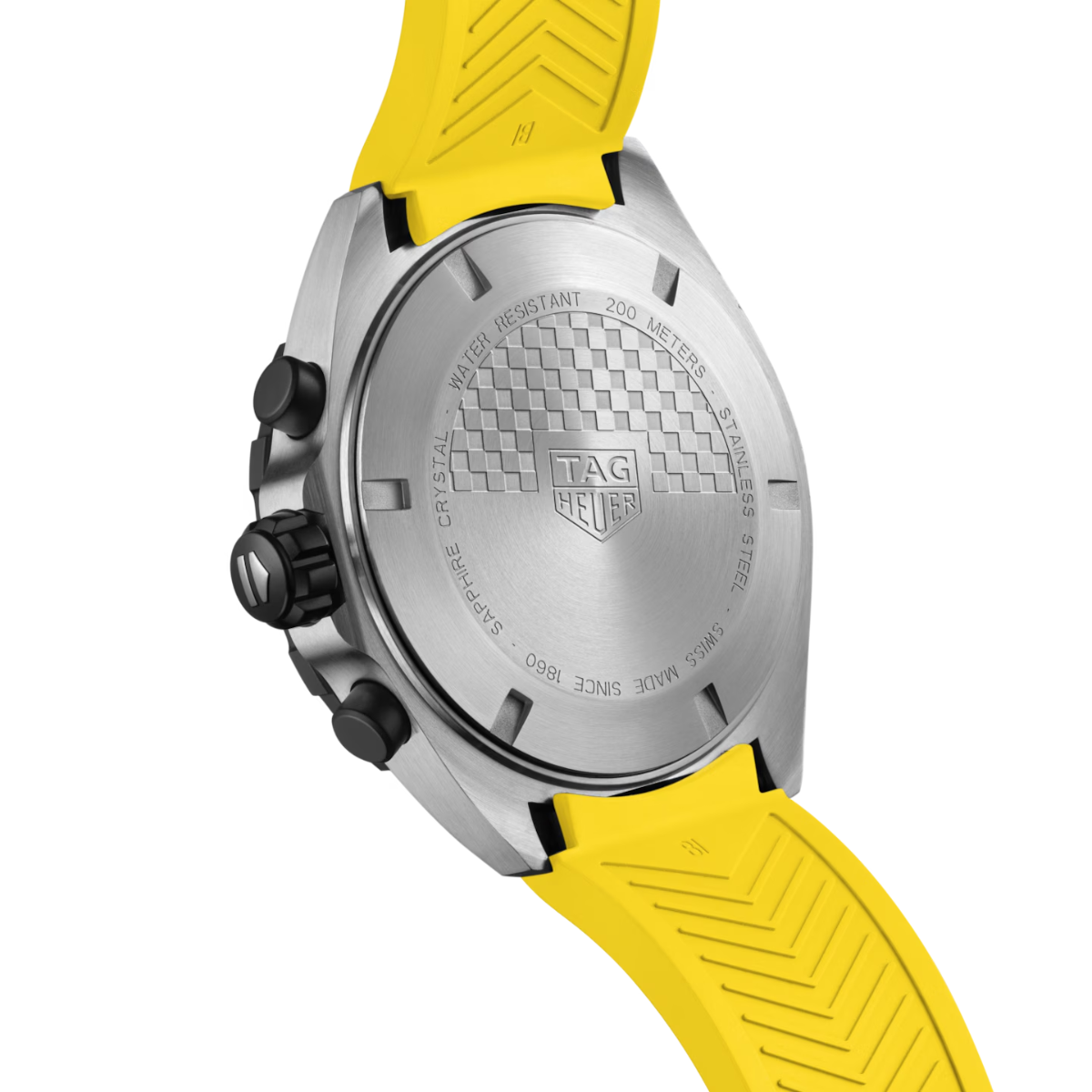 Relógio T.H Formula 1 Tachymetre Fundo Amarelo - Pulseira Borracha