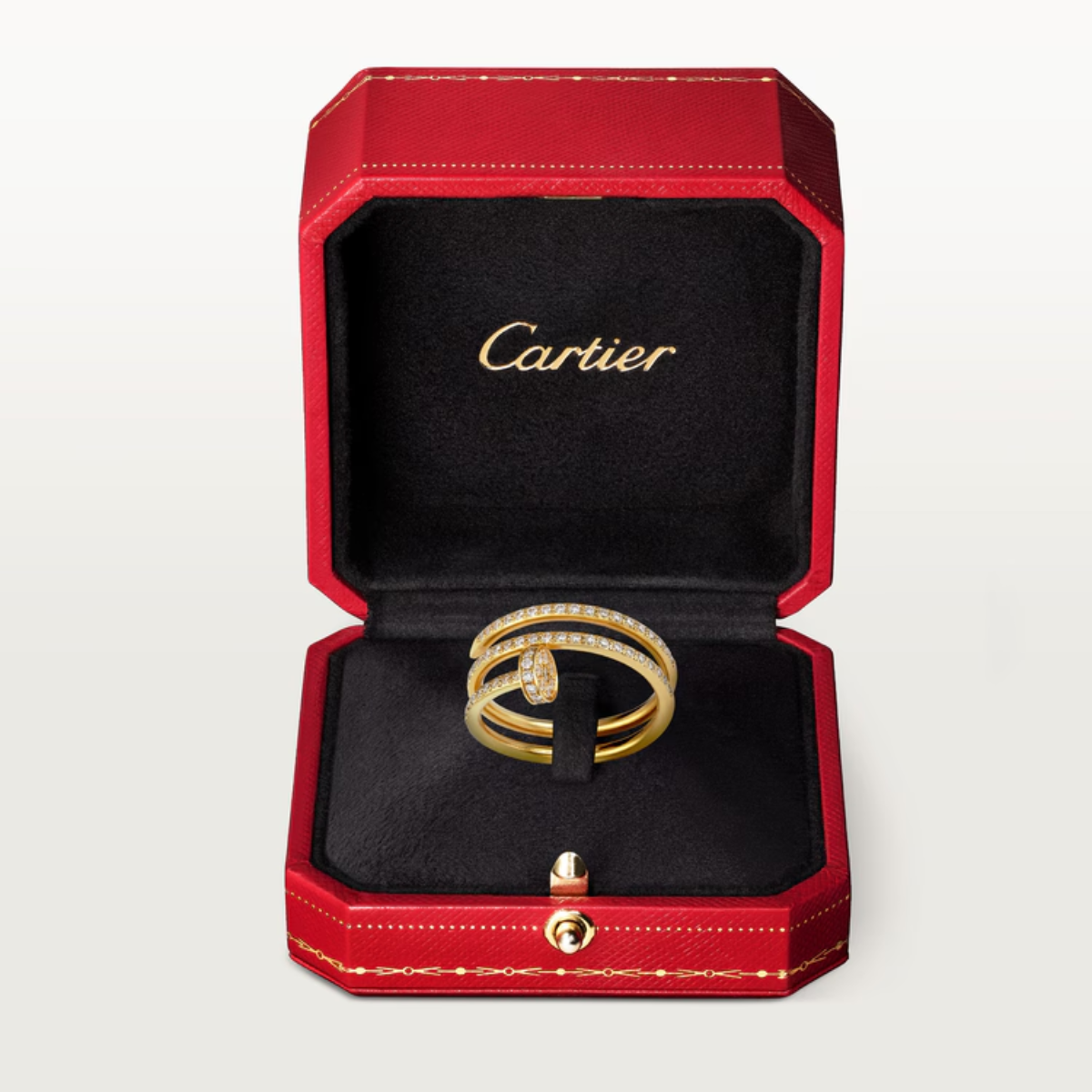 Anel Classic Triplo Prego Juste un Clou Cravejado - Ouro 18K