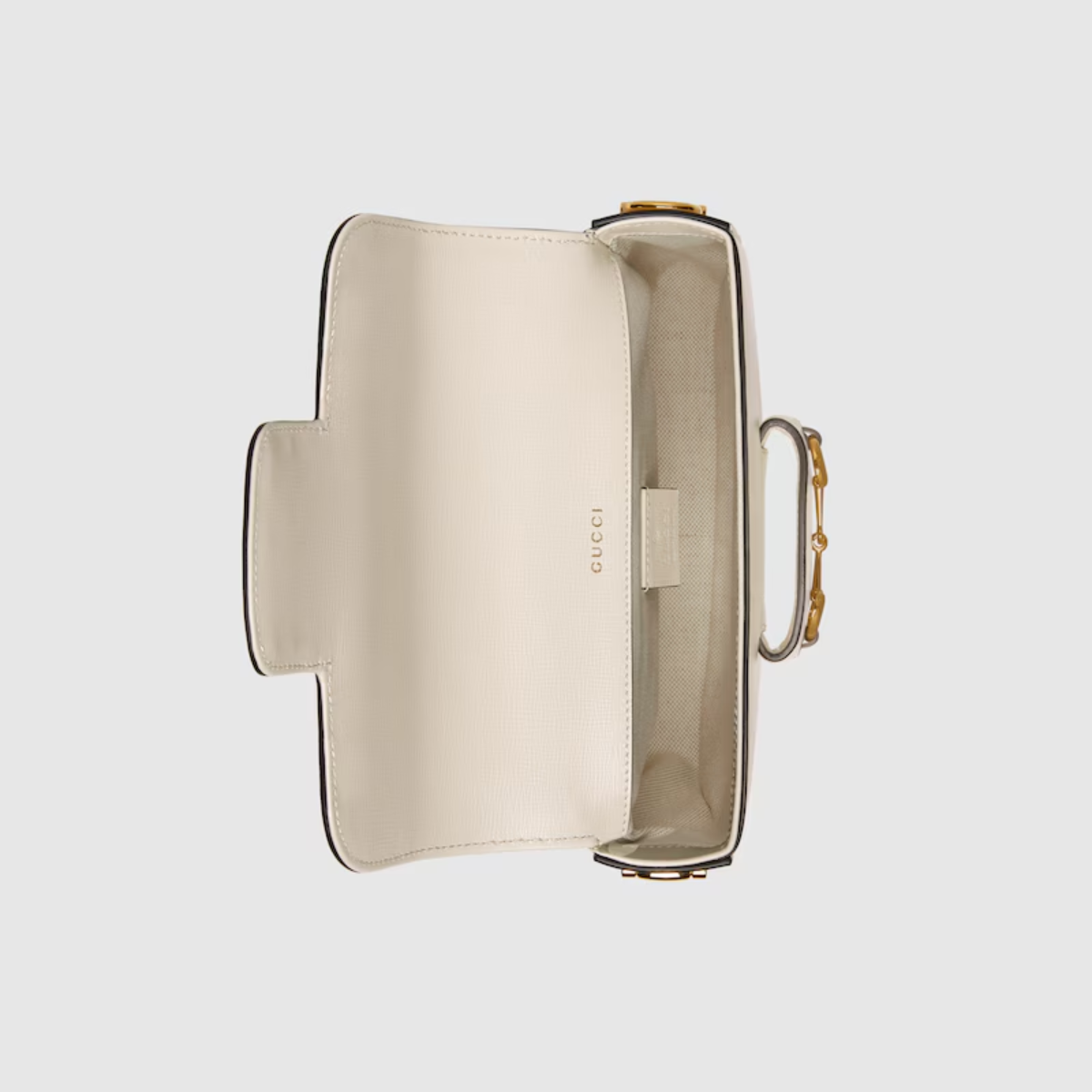 Bolsa De Ombro Horsebit 1955 Pequeno Branco