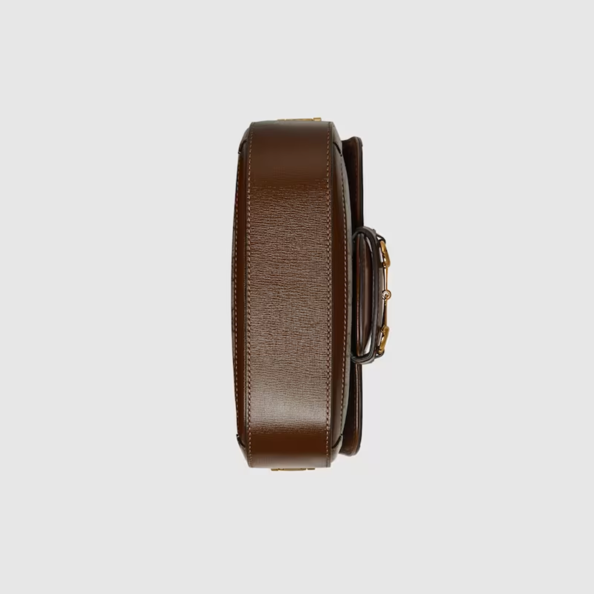 Bolsa De Ombro Horsebit 1955 Pequeno Marrom Estampada