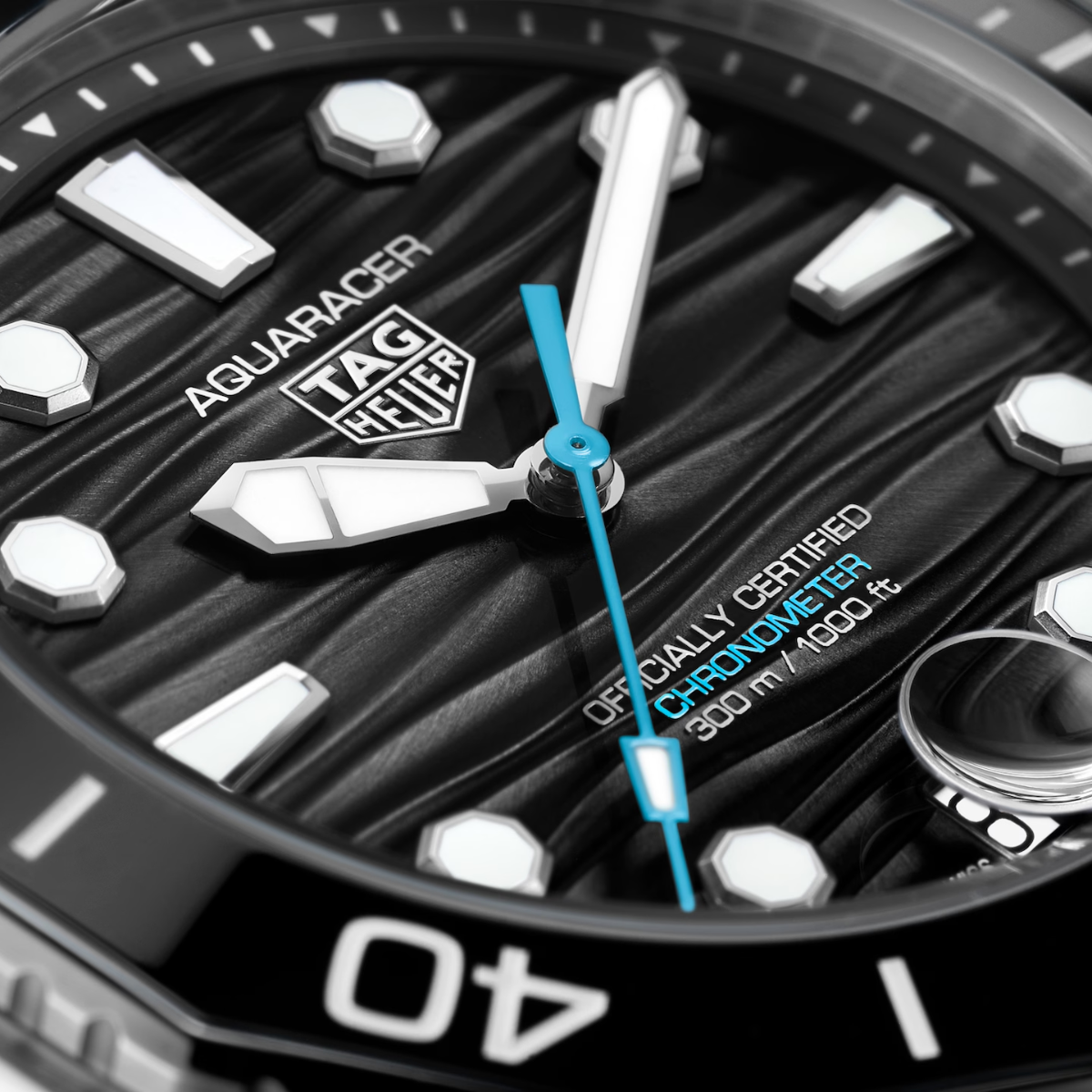 Relógio T.h Aquaracer Preto Professional 300 Date - Pulseira Borracha