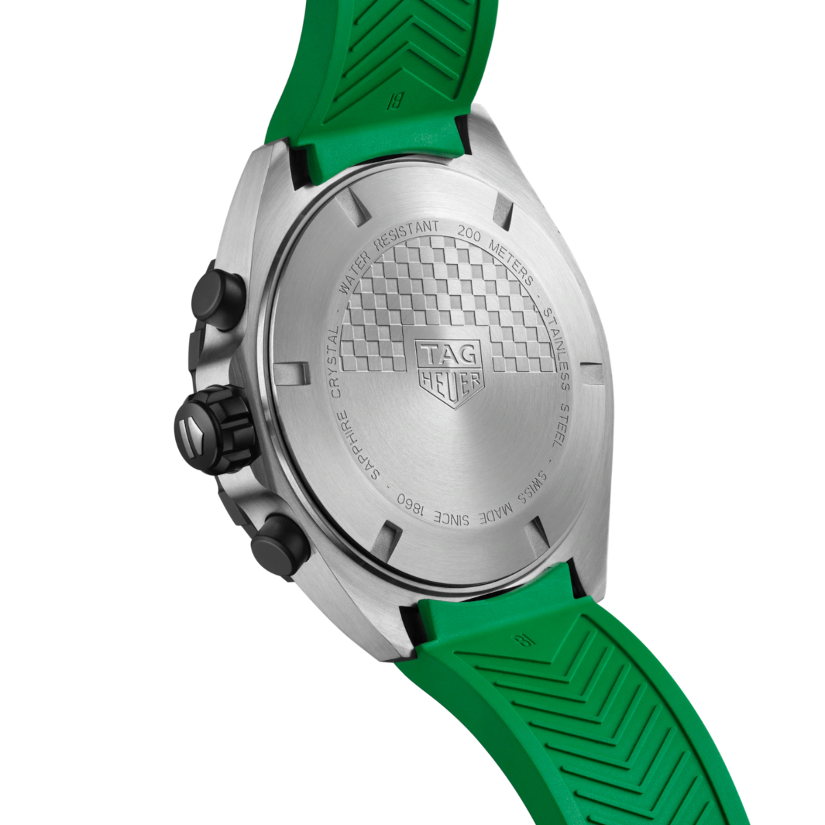 Relógio T.H Formula 1 Tachymetre Fundo Verde - Pulseira Borracha