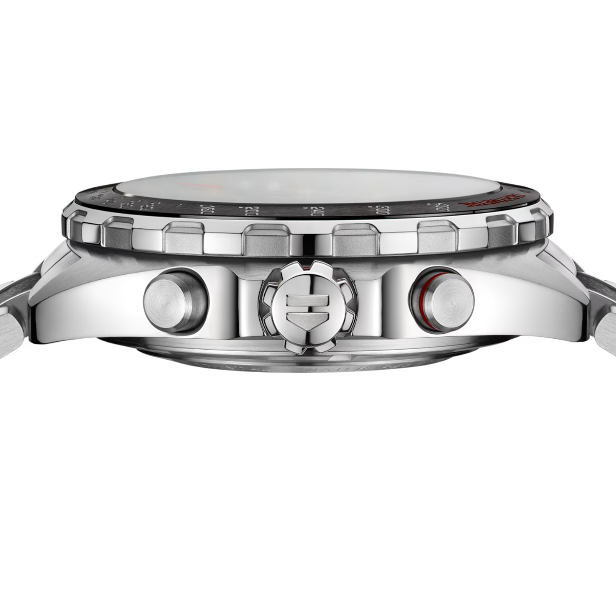 Relógio T.H Formula 1 Chronograph Fundo Cinza Listra Preta