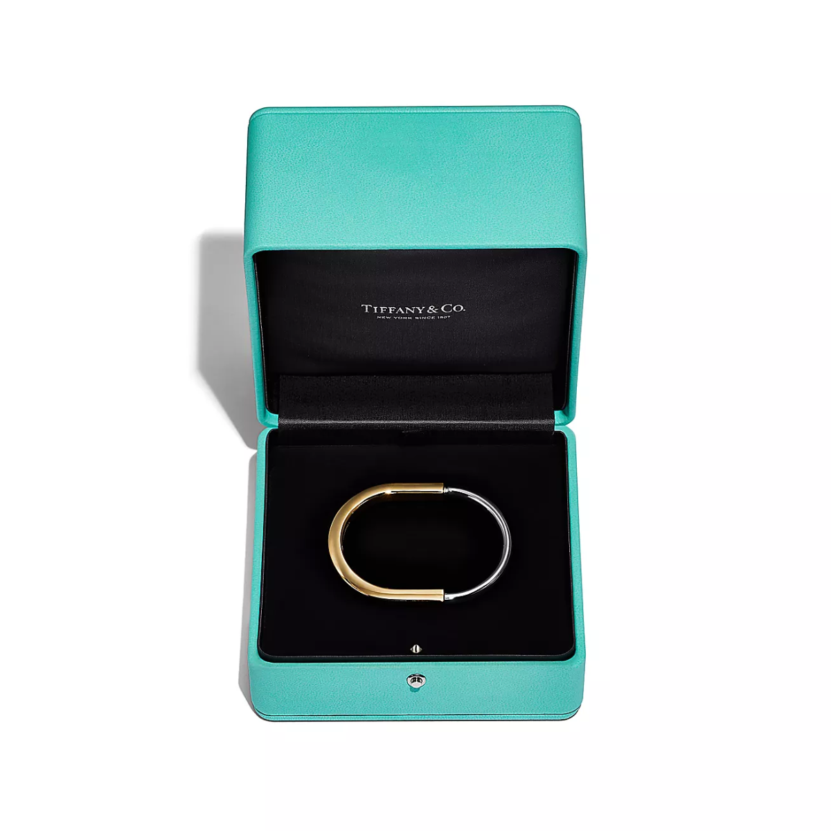 Bracelete Lock Cadeado Prata 925 com Ouro 18K